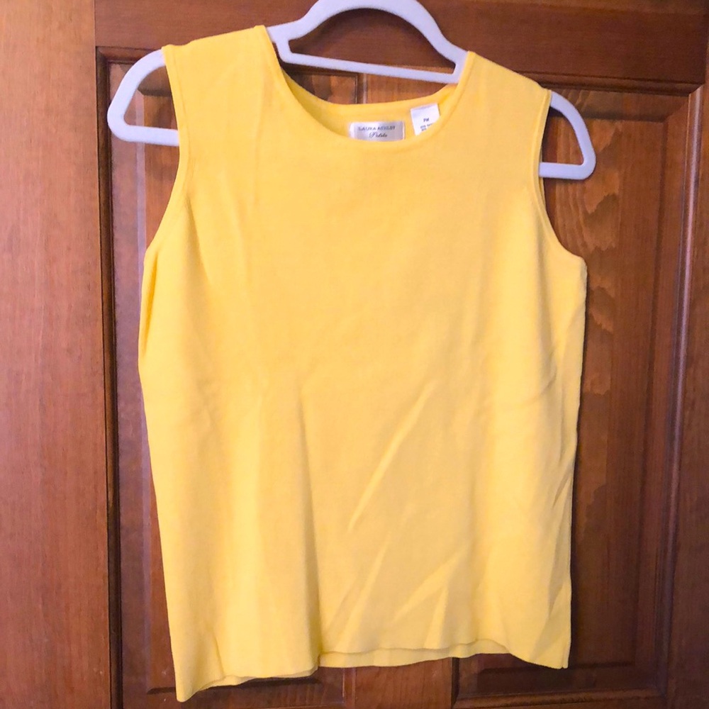 Laura Ashley Yellow Sleeveless Top